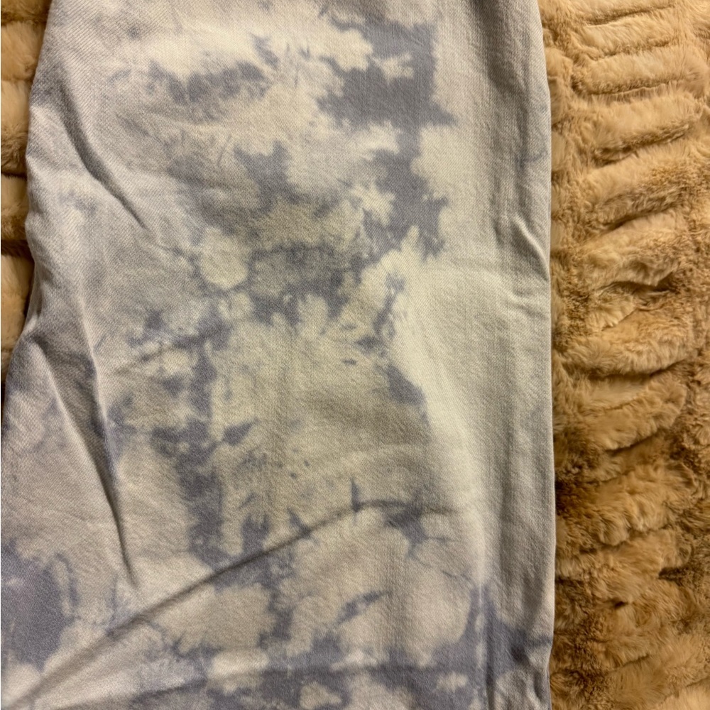 Pilcro and the Letterpress Blue and White Bleach Tye Dye Cropped Jeans - Picture 8 of 15